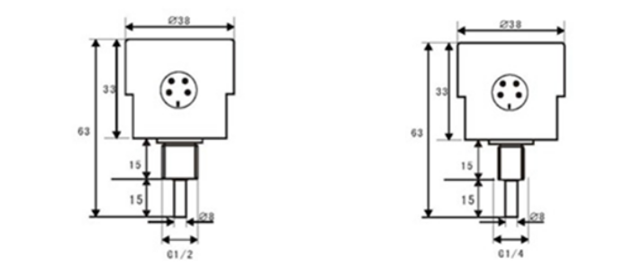 不銹鋼小型兩燈熱導式流量開關NK-55